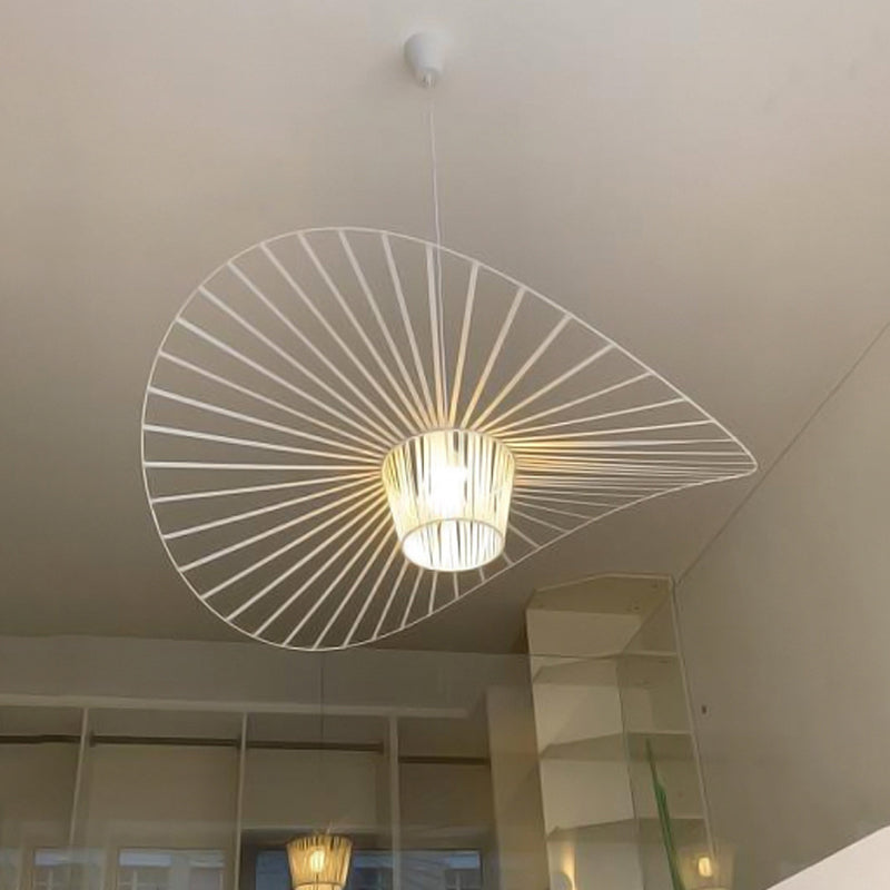 Loft Style Hat Shaped Pendant Light 1-Bulb Iron Hanging Light Fixture