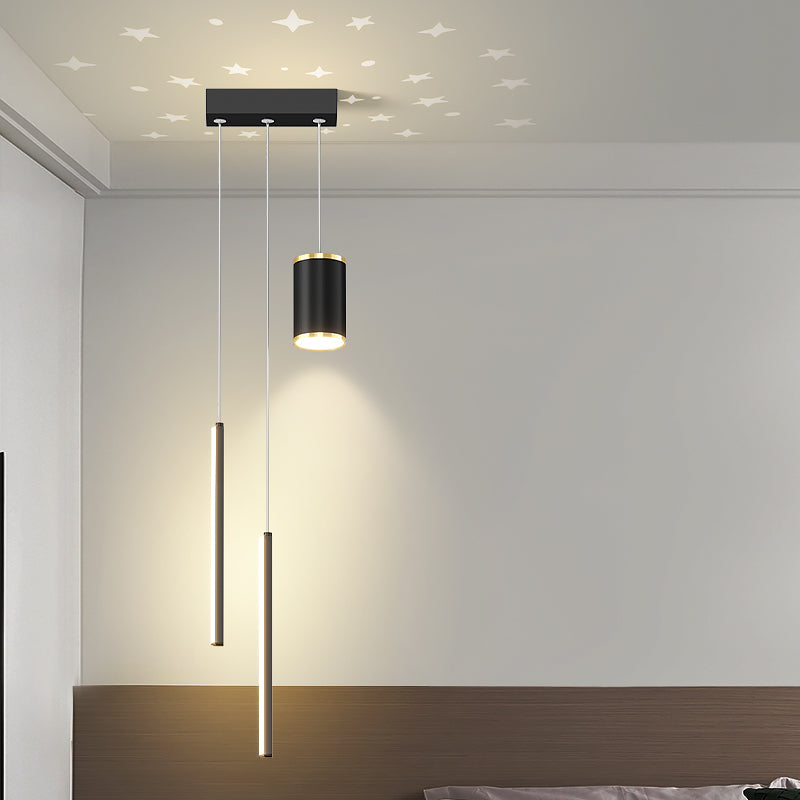 Géométrie de style contemporain Forme suspendue Lights Metal 3 Lampes à suspension légère