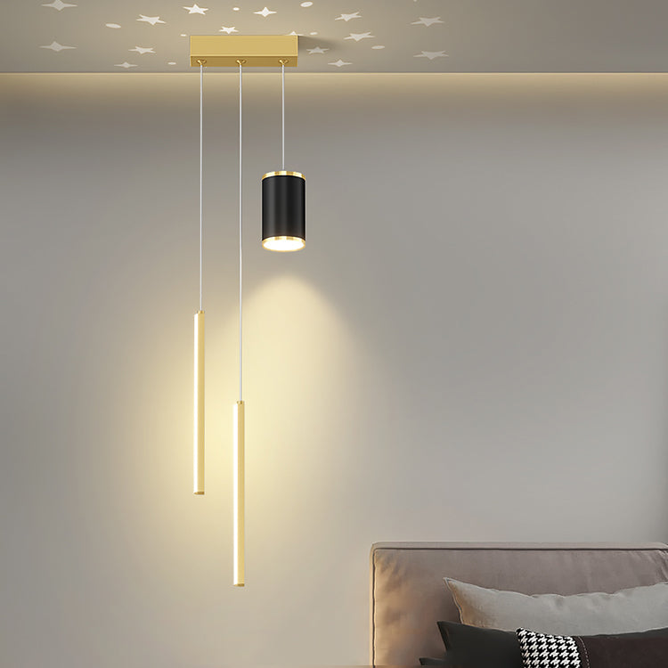 Geometrische Form des zeitgenössischen Stils Anhänger Leuchten Metall 3 Licht hängende Lampen