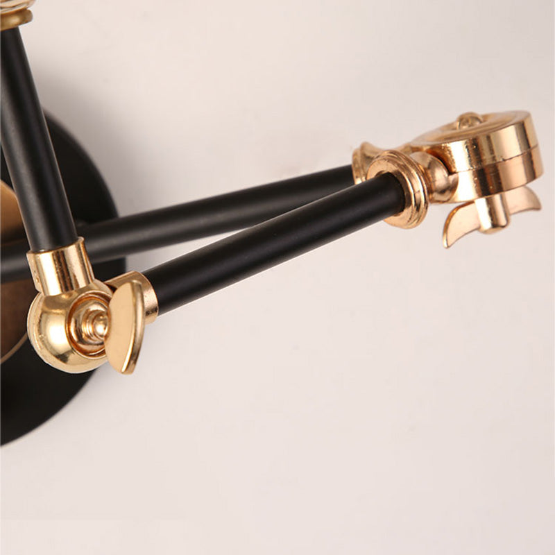 Metalen kegelmuurlicht Noordmatig 1 licht 10 "W binnenwand gemonteerd lamp met zwaaitarm in gouden afwerking