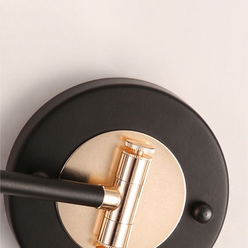 Metal Cone Wall Light Nordic 1 Light 10" W Indoor Wall Mounted Lamp with Swing Arm in Gold Finish