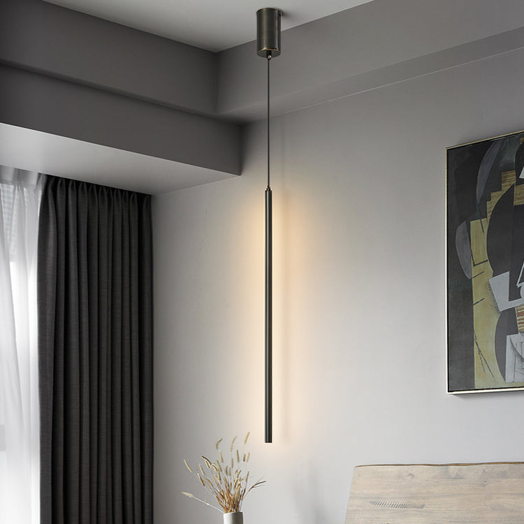 Cylinder Shape Pendants Lights Style Contemporary Metal Lampes suspendues en métal