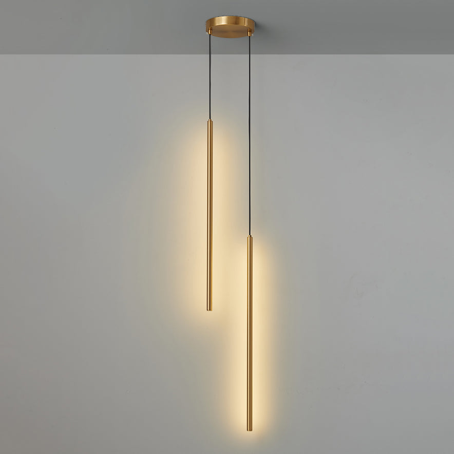 Cylinder Shape Pendants Lights Style Contemporary Metal Lampes suspendues en métal