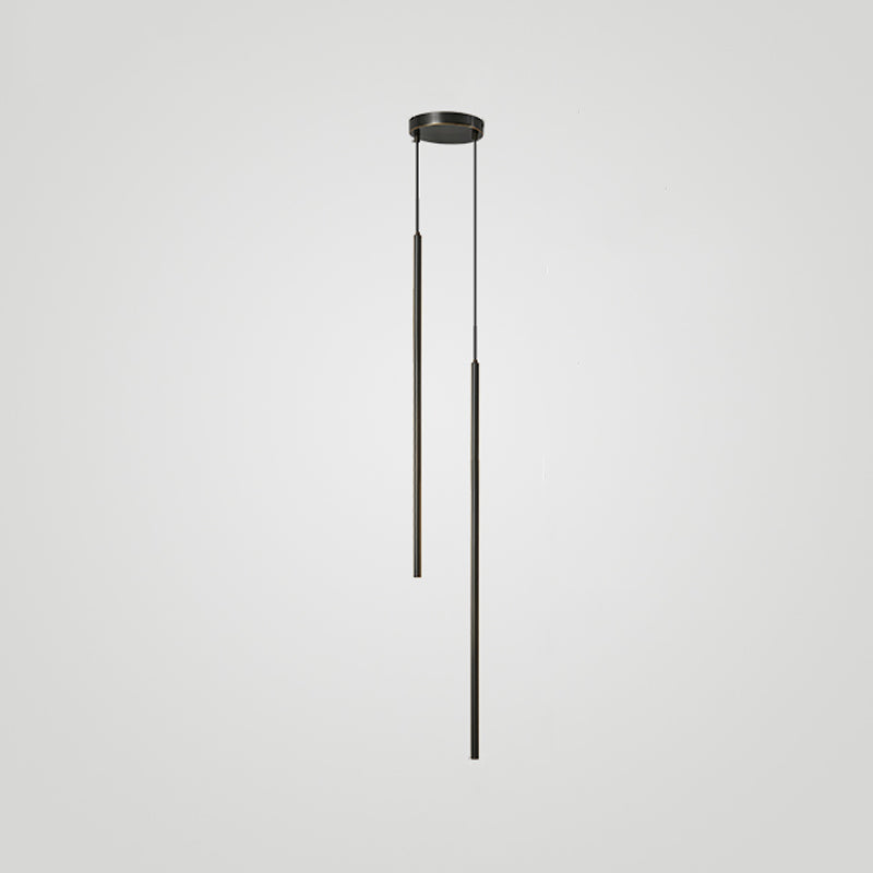 Cylinder Shape Pendants Lights Style Contemporary Metal Lampes suspendues en métal