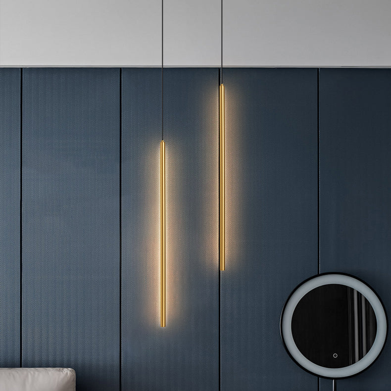 Cylinder Shape Pendants Lights Style Contemporary Metal Lampes suspendues en métal