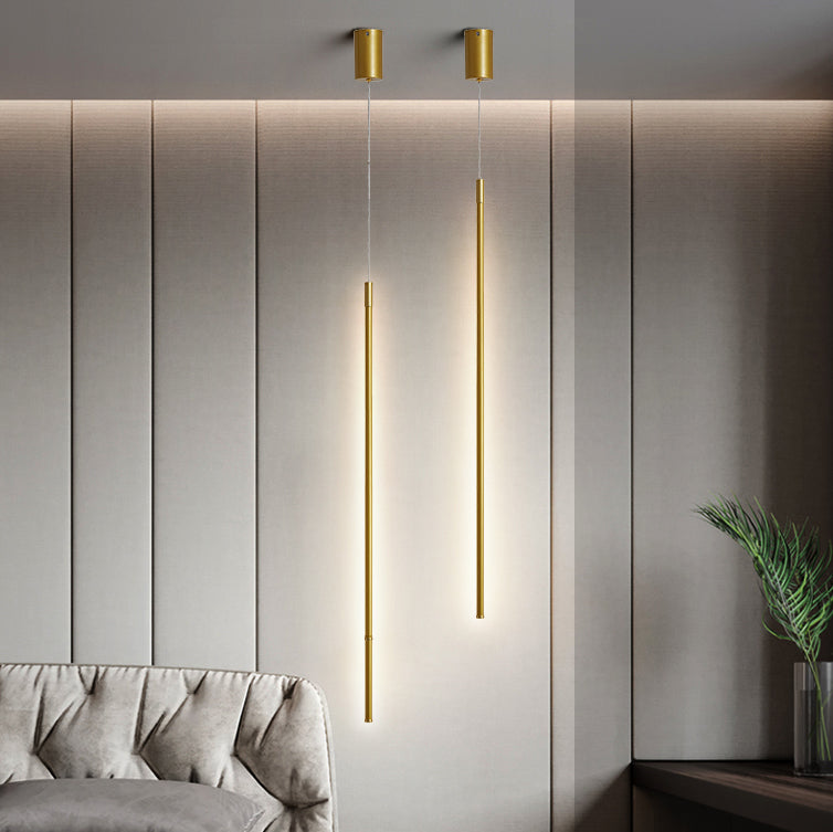 Cylinder Shape Pendants Lights Style Contemporary Metal Lampes suspendues en métal