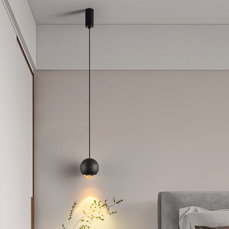 Style sphérique de style contemporain pendant léger métal 1 lampe légère de suspension