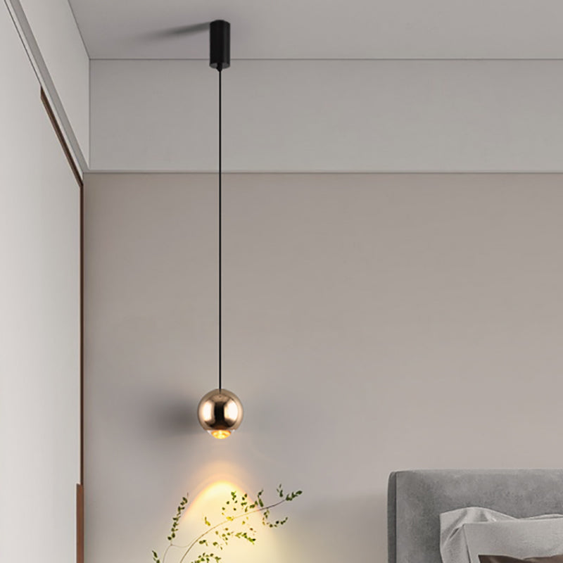 Style sphérique de style contemporain pendant léger métal 1 lampe légère de suspension