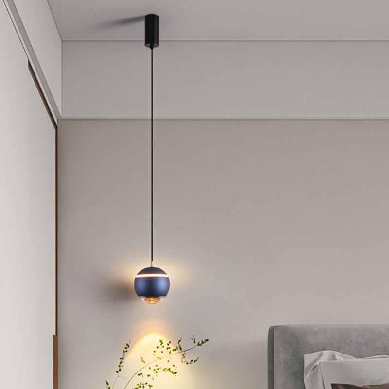 Contemporary Style Spherical Shape Pendant Light Metal 1 Light Hanging Lamp