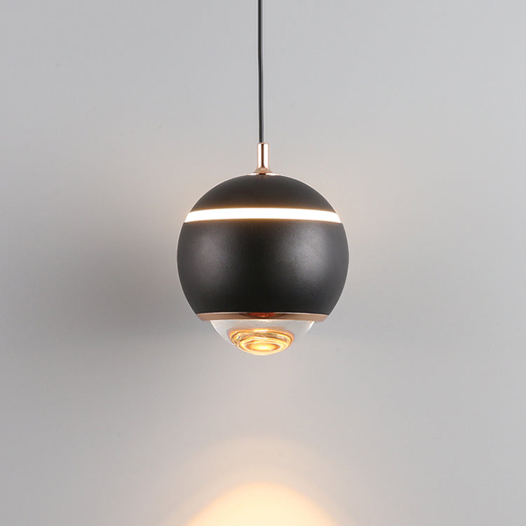 Contemporary Style Spherical Shape Pendant Light Metal 1 Light Hanging Lamp