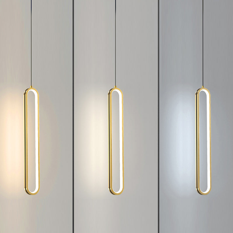 Eigentijdse stijl lineaire vorm hanglampen metaal 2 lichthangende lampen