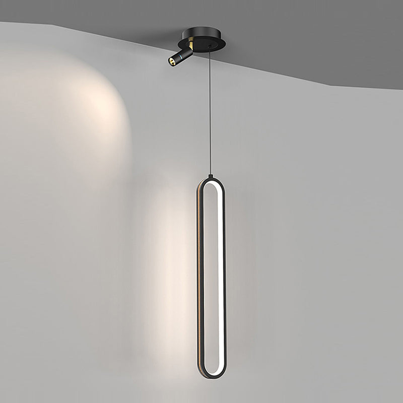 Eigentijdse stijl lineaire vorm hanglampen metaal 2 lichthangende lampen