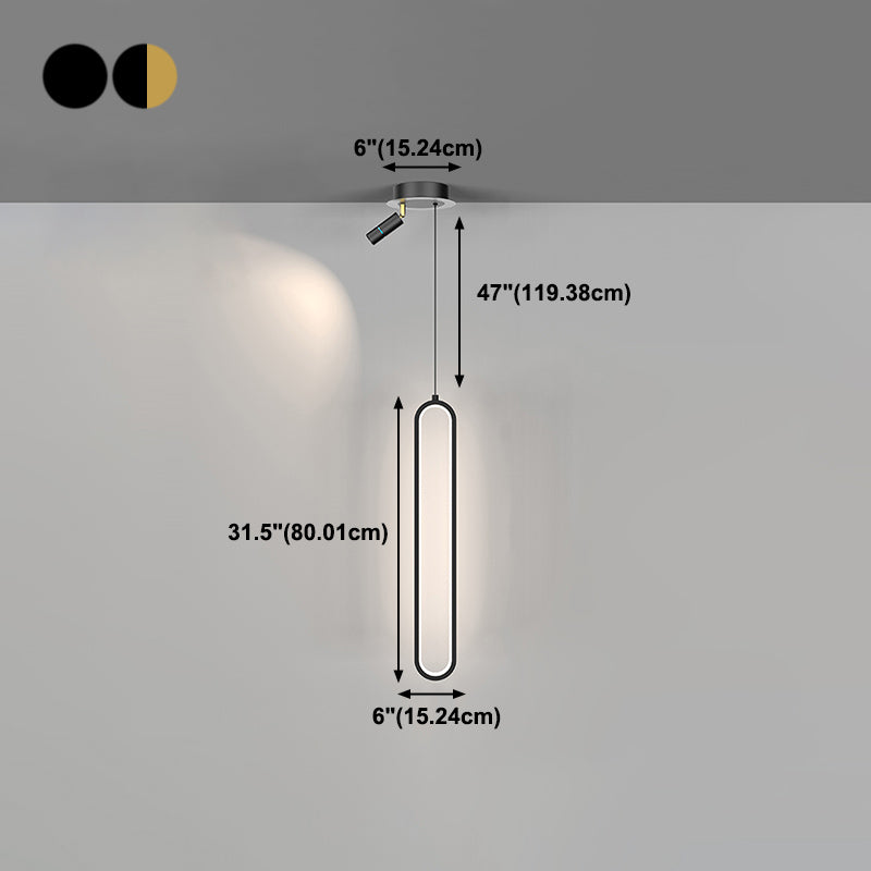 Eigentijdse stijl lineaire vorm hanglampen metaal 2 lichthangende lampen