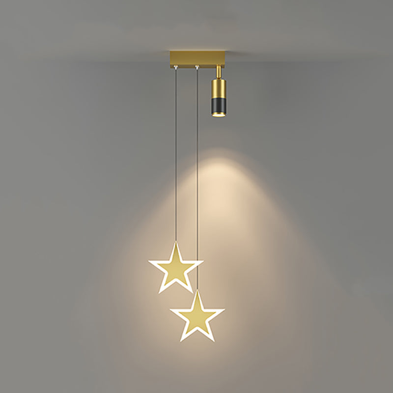 Geometrische Form des zeitgenössischen Stils Anhänger Leuchten Metall 3 Licht hängende Lampen