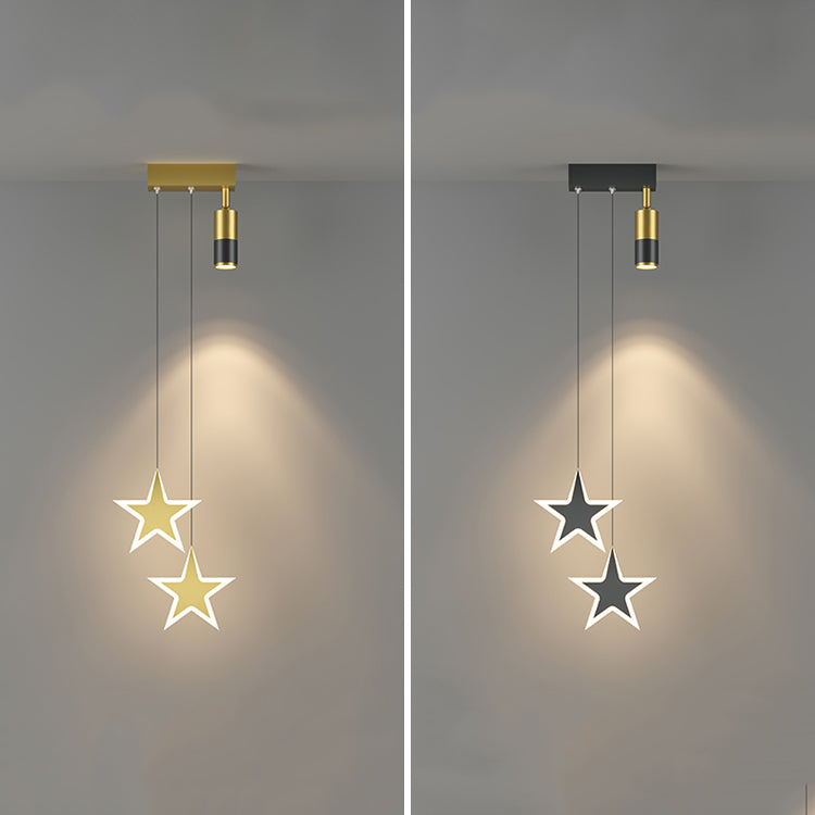 Geometrische Form des zeitgenössischen Stils Anhänger Leuchten Metall 3 Licht hängende Lampen