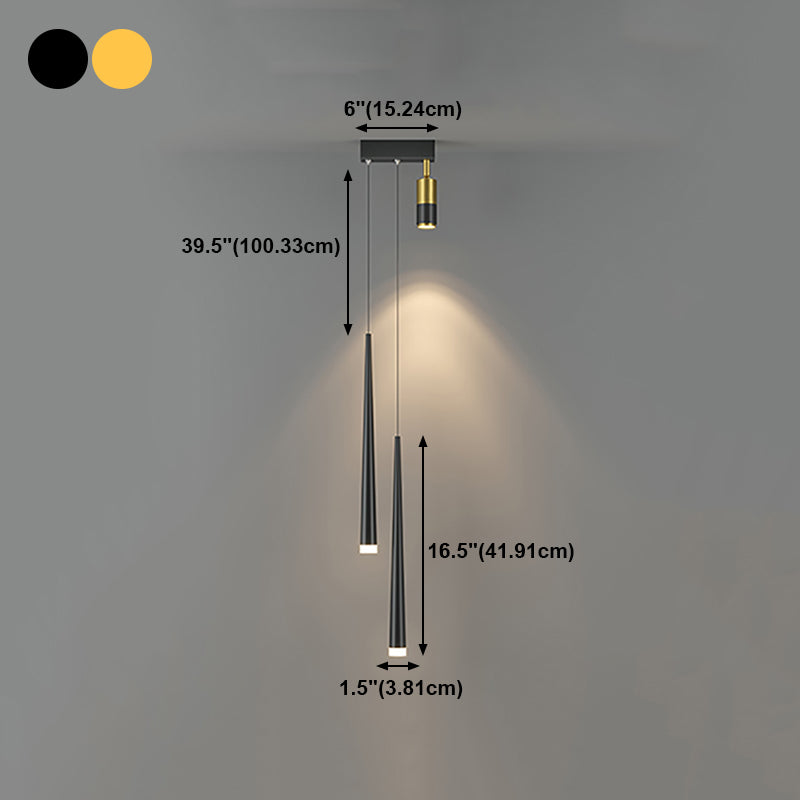 Geometrische Form des zeitgenössischen Stils Anhänger Leuchten Metall 3 Licht hängende Lampen