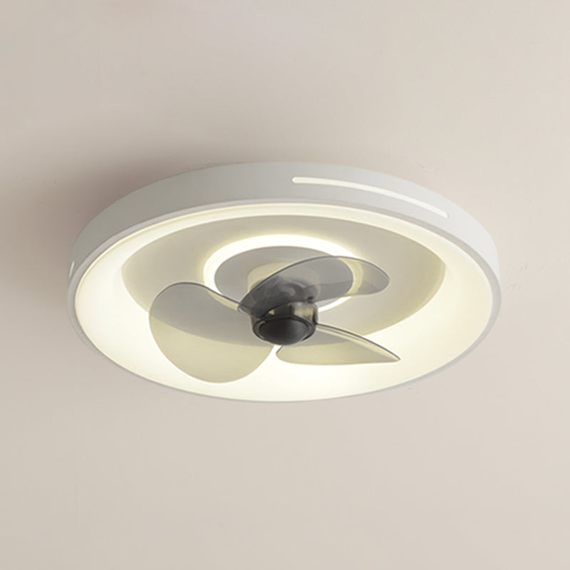 Metal LED Ceiling Fan Lamp Simplicity Style Ceiling Mounted Light