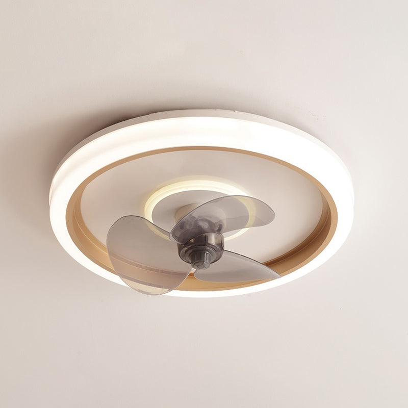 Metal LED Ceiling Fan Lamp Simplicity Style Ceiling Mounted Light