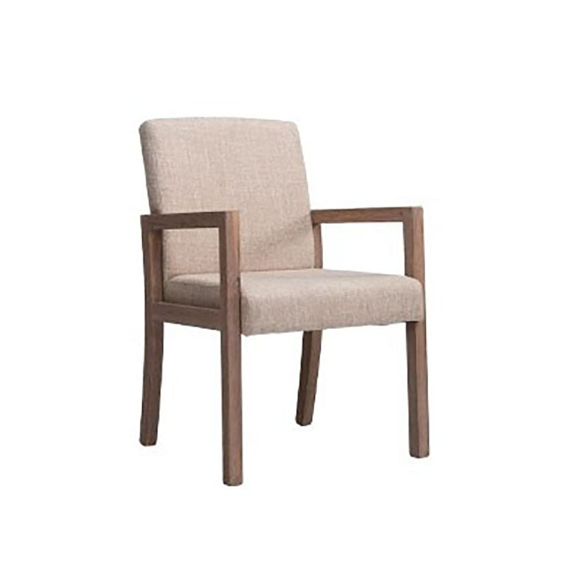 Silla de comedor con respaldo sólido tapizado en casa de granja con acabado mate