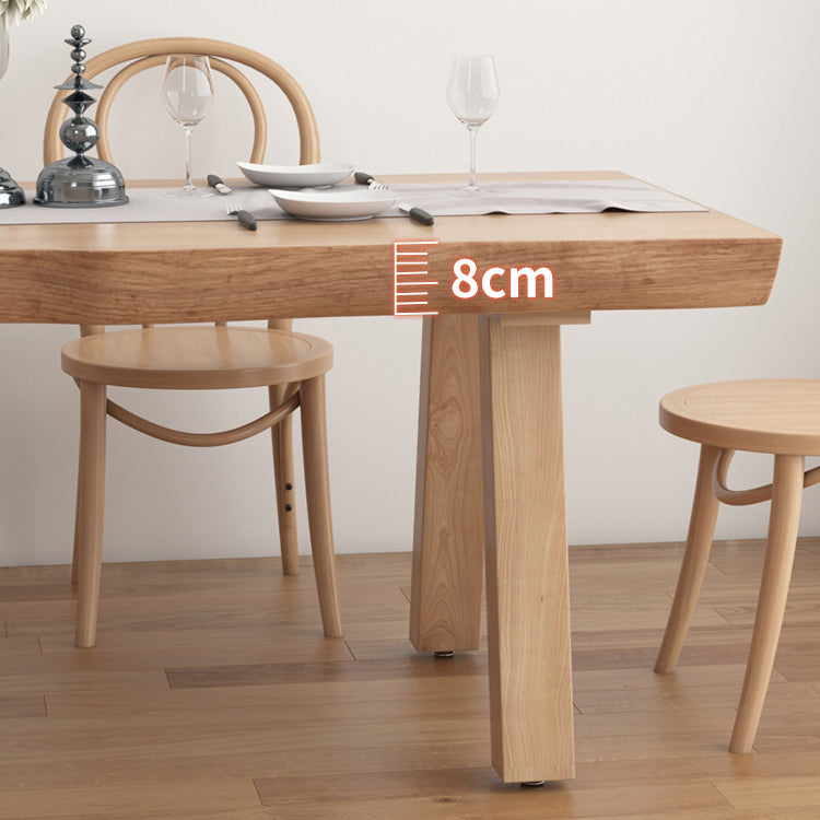 Modern 1/2/4/5/6 Pieces Rectangle Dining Set Solid Wood Dining Table with Chairs