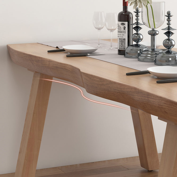 Modern 1/2/4/5/6 Pieces Rectangle Dining Set Solid Wood Dining Table with Chairs