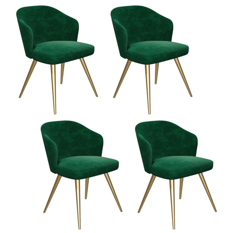 Glam Style 1/4/5 Pieces Dining Set White-gold Table Kitchen Set for Living Room