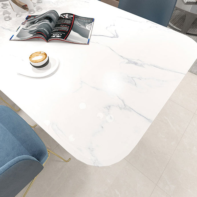 Glam Style 1/4/5 Pieces Dining Set White-gold Table Kitchen Set for Living Room