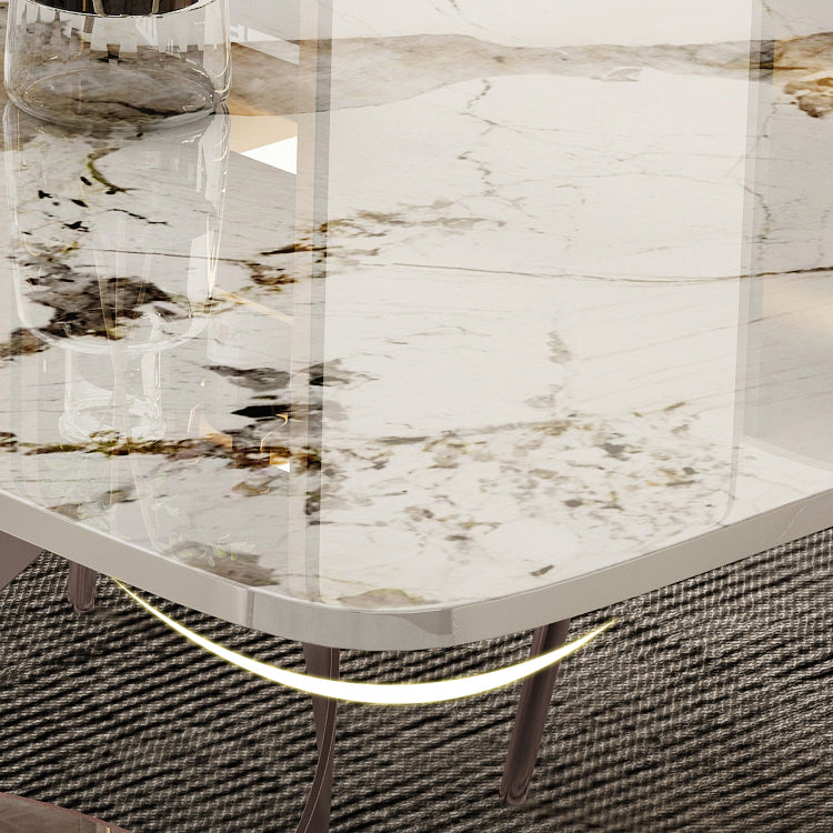 1/4/5/7/9 Pieces Dining Chairs Set Dining Table Set with Sintered Stone Top