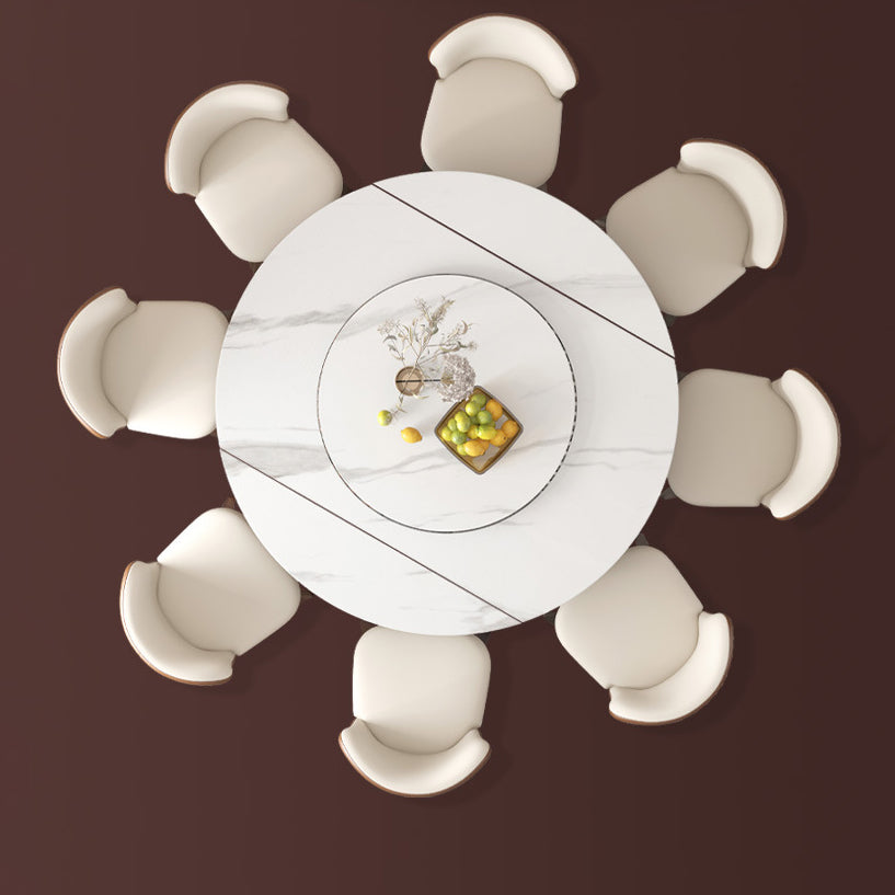 2/5/7 Stück Runde Glam Stone Möbel Standard Höhe Esstisch Set Set