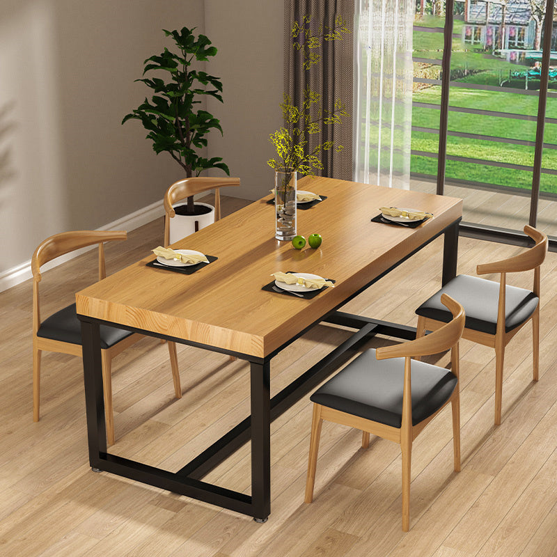 Industrial 1/2/3/4/5 Pieces Dining Set Solid Wood Dining Table with Chairs