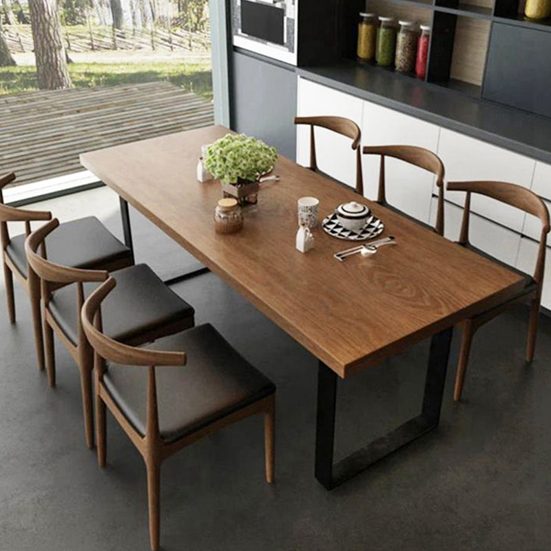 1/4/5/7 Pieces Industrial Dining Set Solid Wood and Metal Coffee Shop Table and Chairs