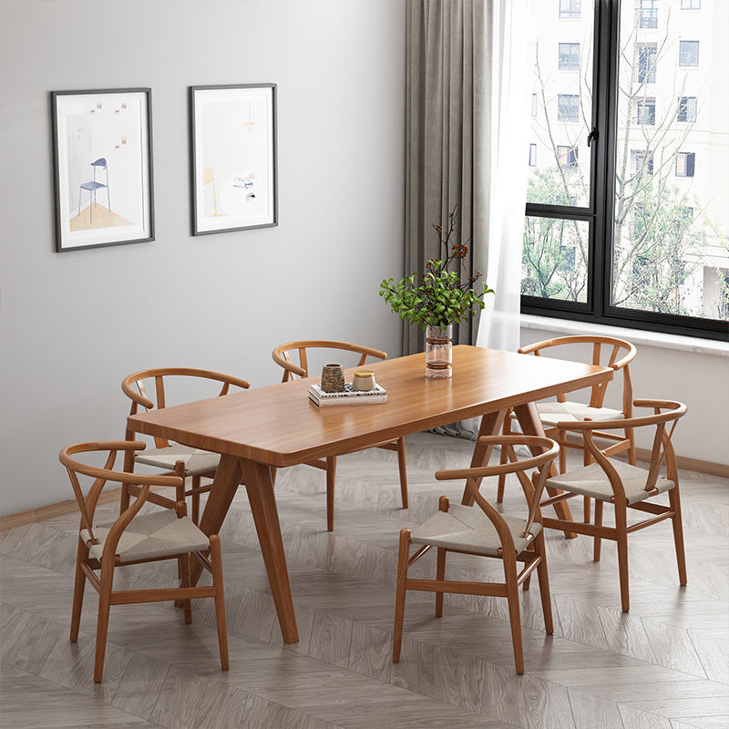 Modern 1/4/5/7 Pieces Rectangle Dining Table Set Pine Wood Dinette Set