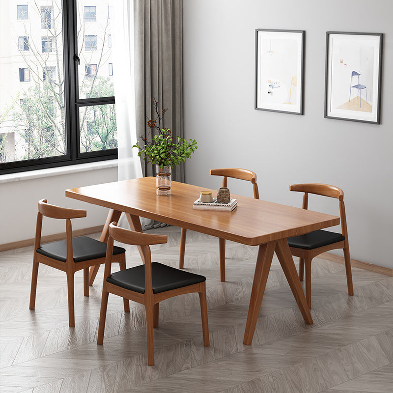 Modern 1/4/5/7 Pieces Rectangle Dining Table Set Pine Wood Dinette Set
