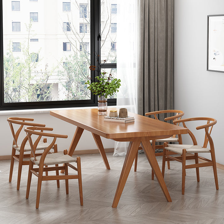 Modern 1/4/5/7 Pieces Rectangle Dining Table Set Pine Wood Dinette Set