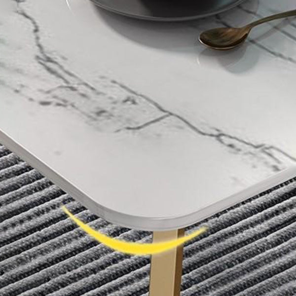 Glam 1/4/5 Pieces Dining Set Rectangle Stone Dining Table for Dining Room