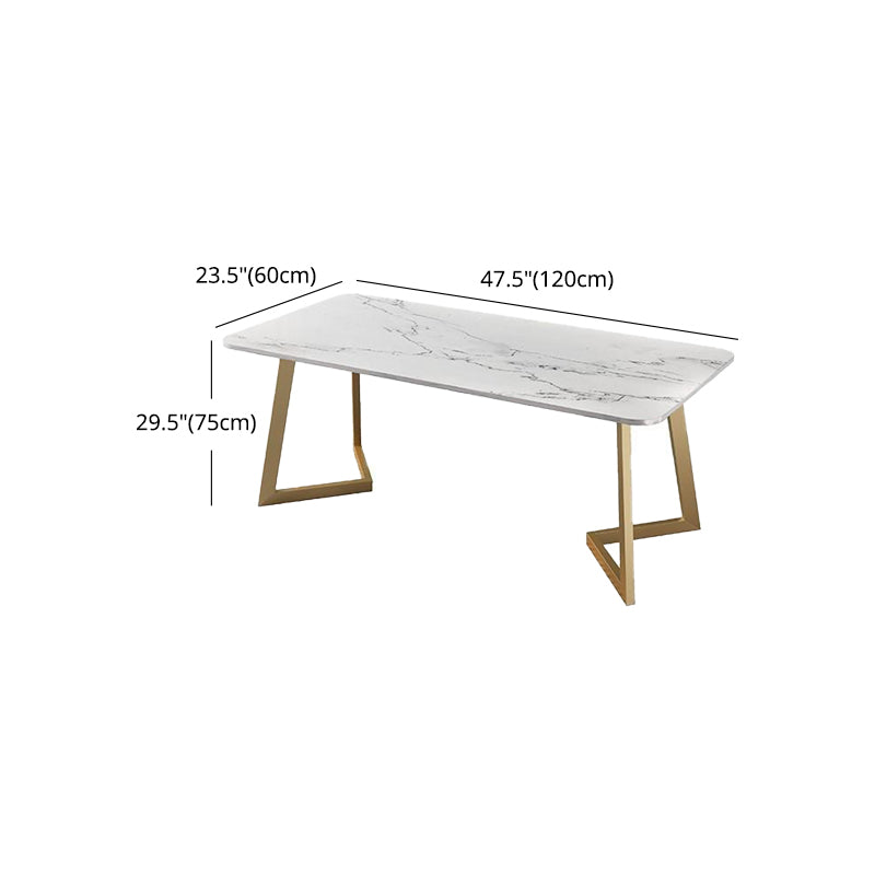 Glam 1/4/5 Pieces Dining Set Rectangle Stone Dining Table for Dining Room