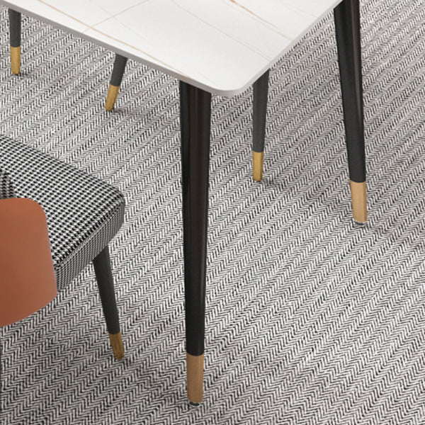 1/4/5 Pieces White Stone Dining Set Modern Solid Back Chair Rectangle Dining Furniture