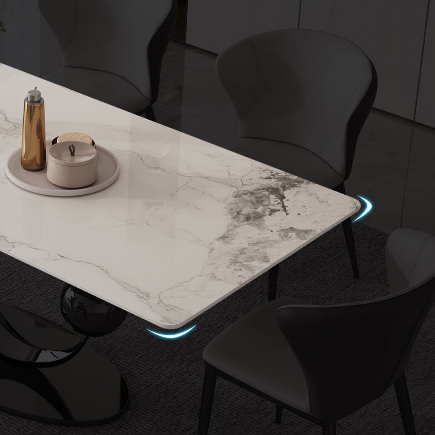 1/4/5/7 Pieces Dining Chairs Set White Rectangular Dining Room Table for Home