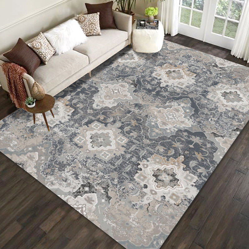 Boheemse stijl indoor tapijt polyester gebied tapijt vlekbestendig voor woonkamer