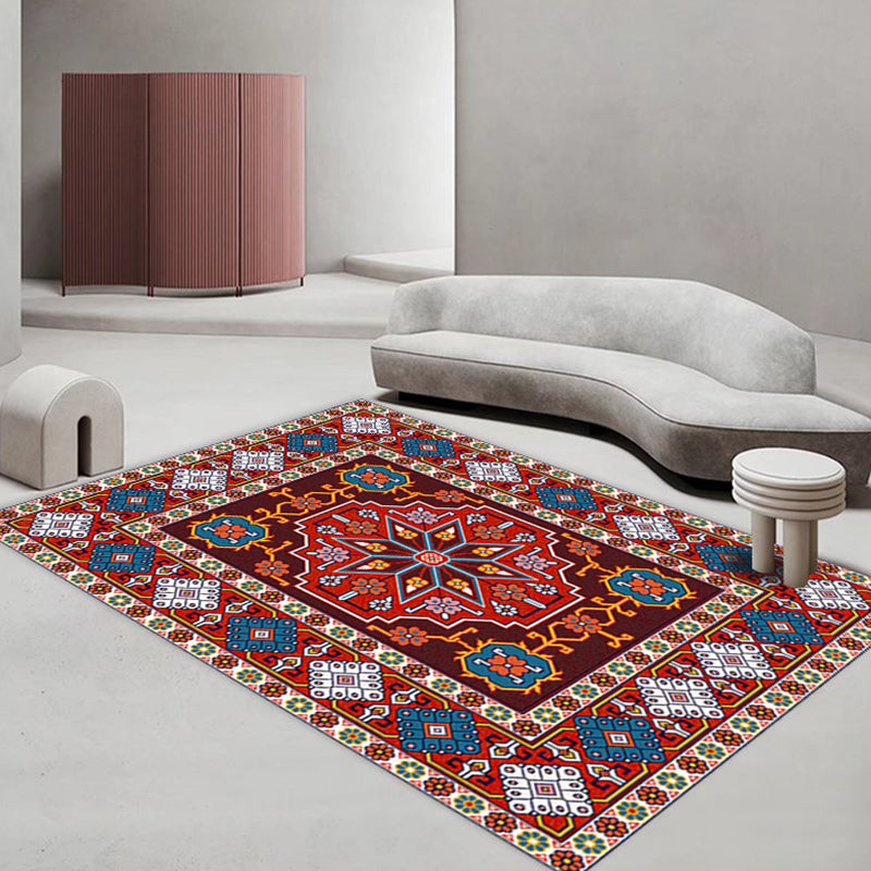 National Style Abstraction Area Rug Carpet Stain Resistant Rug for Living Room