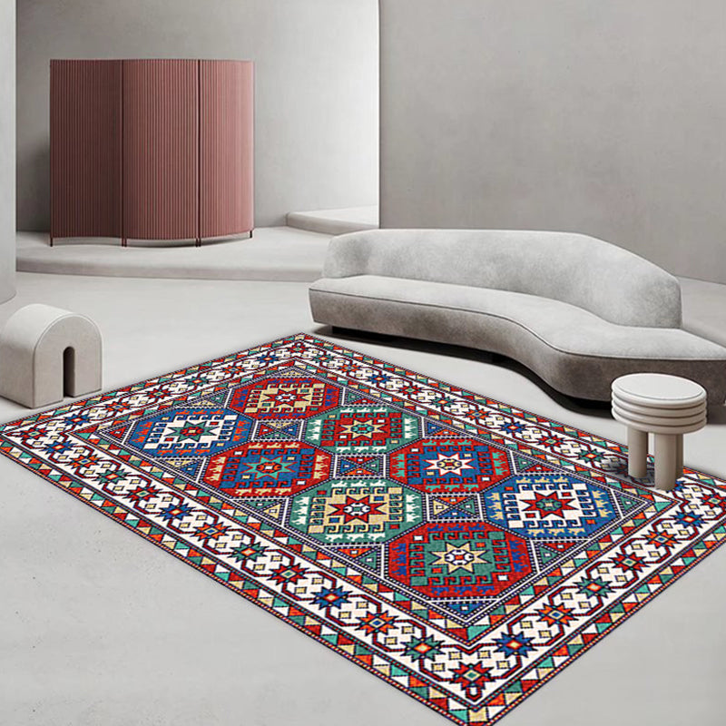 Alfombra de la alfombra del área de abstracción de estilo nacional alfombra resistente a la alfombra para sala de estar