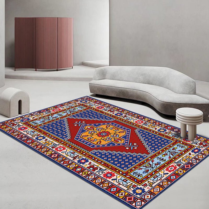 National Style Abstraction Area Rug Carpet Stain Resistant Rug for Living Room