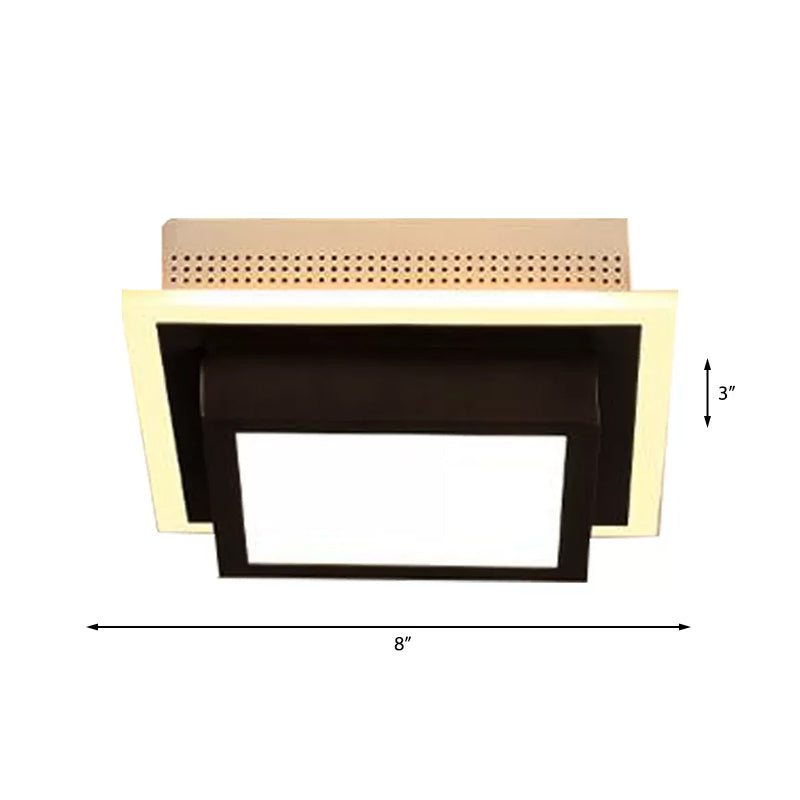 Acryl rond/vierkant/driehoek plafondlamp gang foyer moderne stijl LED-plafondlamp in zwart/wit
