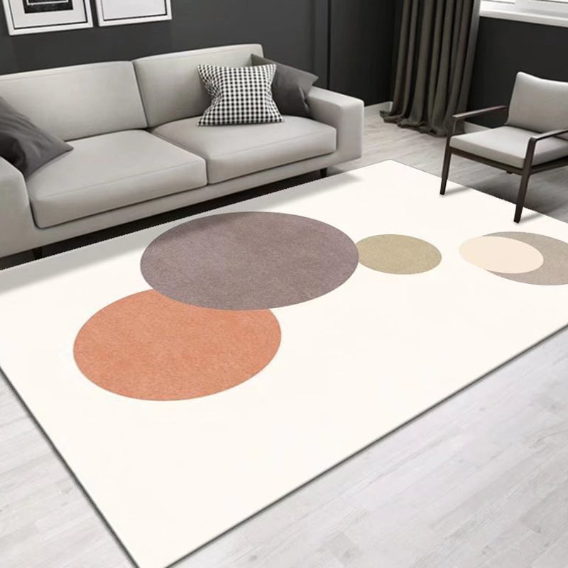 Modern Style Rug Polyester Area Rug Stain Resistant Geometric Rug for Home Decor