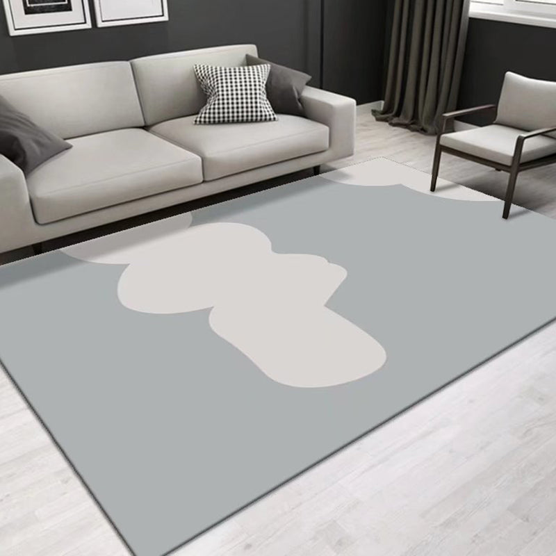 Modern Style Rug Polyester Area Rug Stain Resistant Geometric Rug for Home Decor