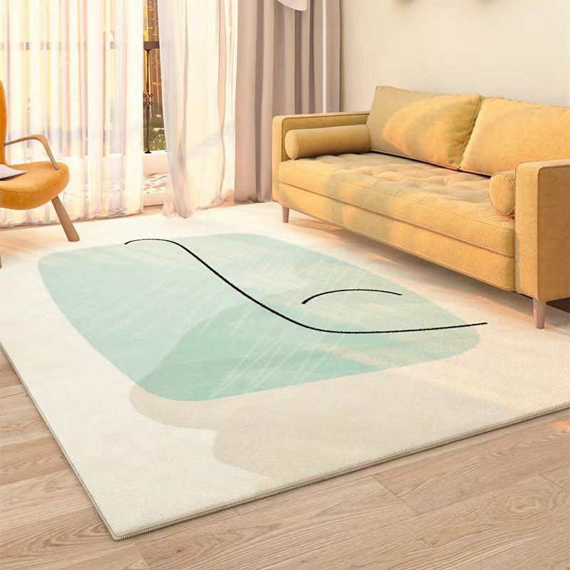 Hellrosa Farbblock Teppich Polyester Freizeit Teppich nicht rutscher Backing Teppich für Wohnkultur