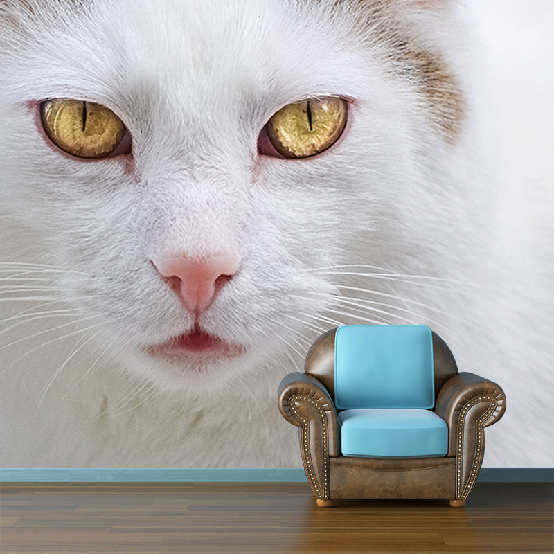 Eco-friendly Wall Mural Wallpaper Cute Cats Photography Sitting Room Wall Mural