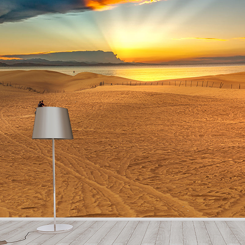Desert Landscape Photography Mildew Resistant Wallpaper  Sleeping Room Wall Mural