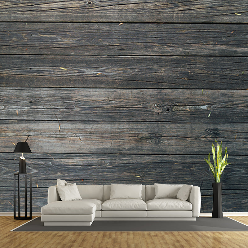 Washable Stain Resistant Wall Mural Wallpaper Wood Texture Sitting Room Wall Mural