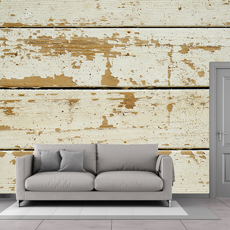 Washable Stain Resistant Wall Mural Wallpaper Wood Texture Sitting Room Wall Mural